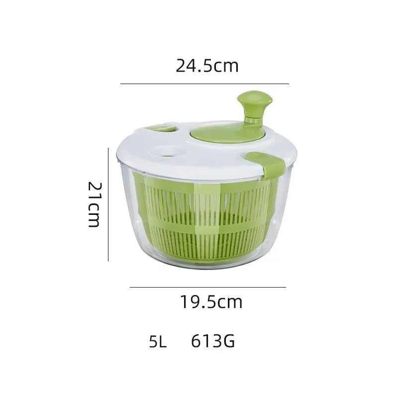 Multifunction Manual Salad Spinner Dryer Vegetable Fruit Food Dehydrator Quick Drying Kitchen Household Vegetable Dehydrator